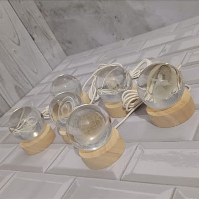 گوی چراغدار پایه چوبی
